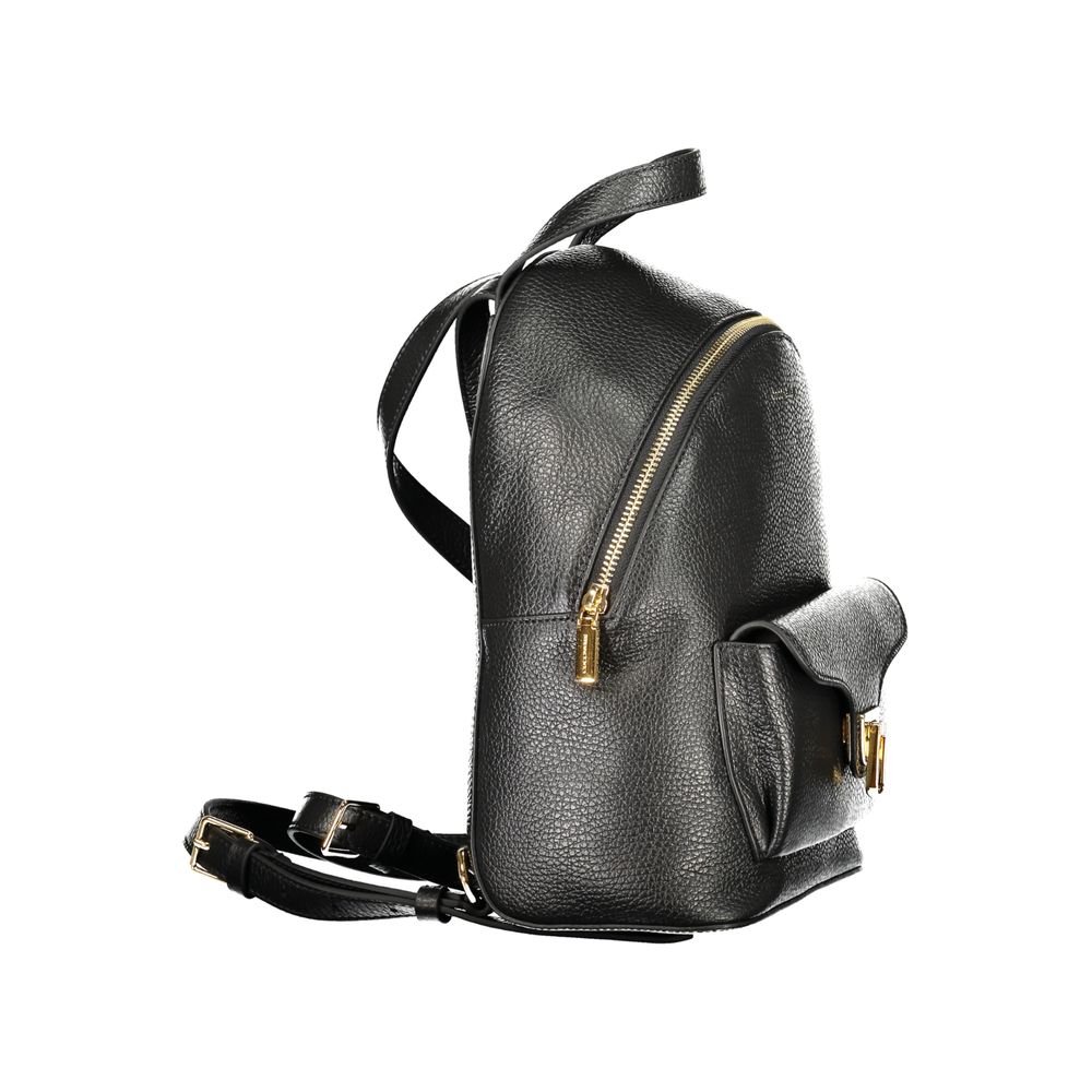 Backpack by Coccinelle for women in leather black & signature features a architectural Beat Generation Leather Backpack design with a secure zipper, ample external-pockets & internal-pockets, and versatile shoulder-strap, backpack-strap, adjustable-strap & handle for a architectural finish.