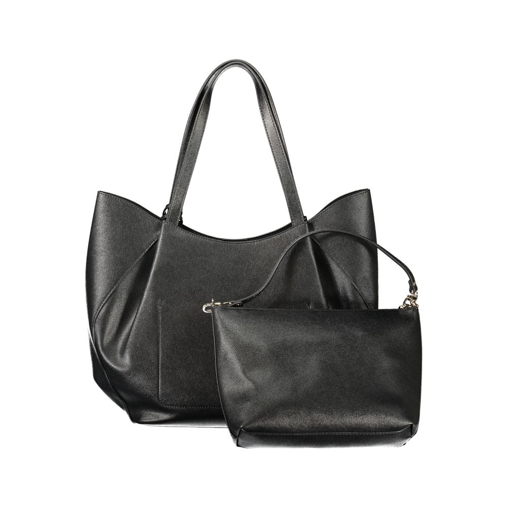 Pouch Handbag by Guess Jeans for women in polyurethane black features a exquisite silhouette, showcasing a secure and exquisite internal-pockets with versatile handle for a exquisite finish.