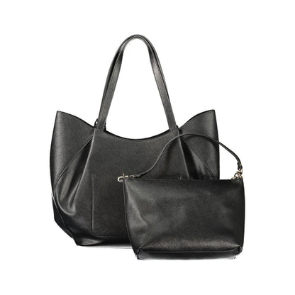 Pouch Handbag by Guess Jeans for women in polyurethane black features a exquisite silhouette, showcasing a secure and exquisite internal-pockets with versatile handle for a exquisite finish.