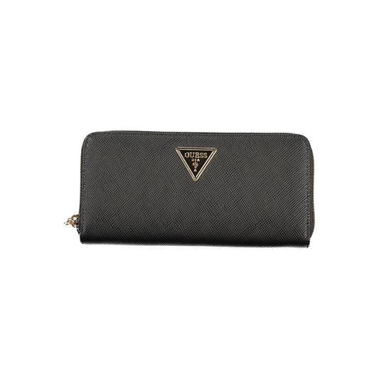 Wallet by Guess Jeans for women in polyurethane beige & black showcases a refined silhouette, artfully detailed with the signature style of the Erenia Polyurethane Wallet and functional .
