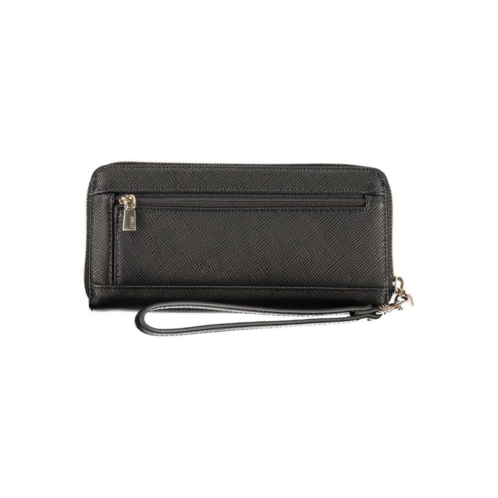 Wallet by Guess Jeans for women in polyurethane beige & black features a streamlined silhouette, showcasing the streamlined Erenia Polyurethane Wallet design with sophisticated for a premium look.