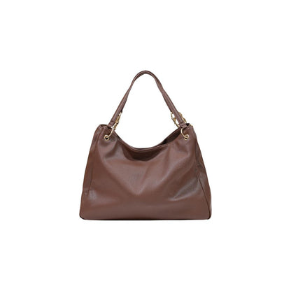 Large Handbag by Love Moschino for women in polyethylene & polyurethane brown & gold features an refined silhouette, showcasing a secure , ample , and versatile handle for a sophisticated refined aesthetic.