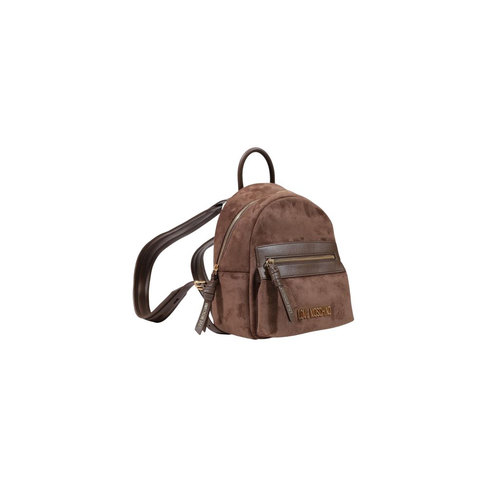 Love Moschino Stretch Polyester Backpack - Brown