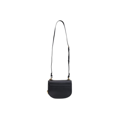 Medium Handbag by Love Moschino for women in polyester & polyurethane black & gold features a exquisite silhouette, showcasing a secure and exquisite with versatile shoulder-strap & adjustable-strap for a exquisite finish.