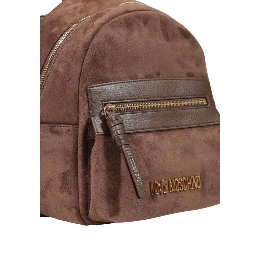 Love Moschino Stretch Polyester Backpack - Brown