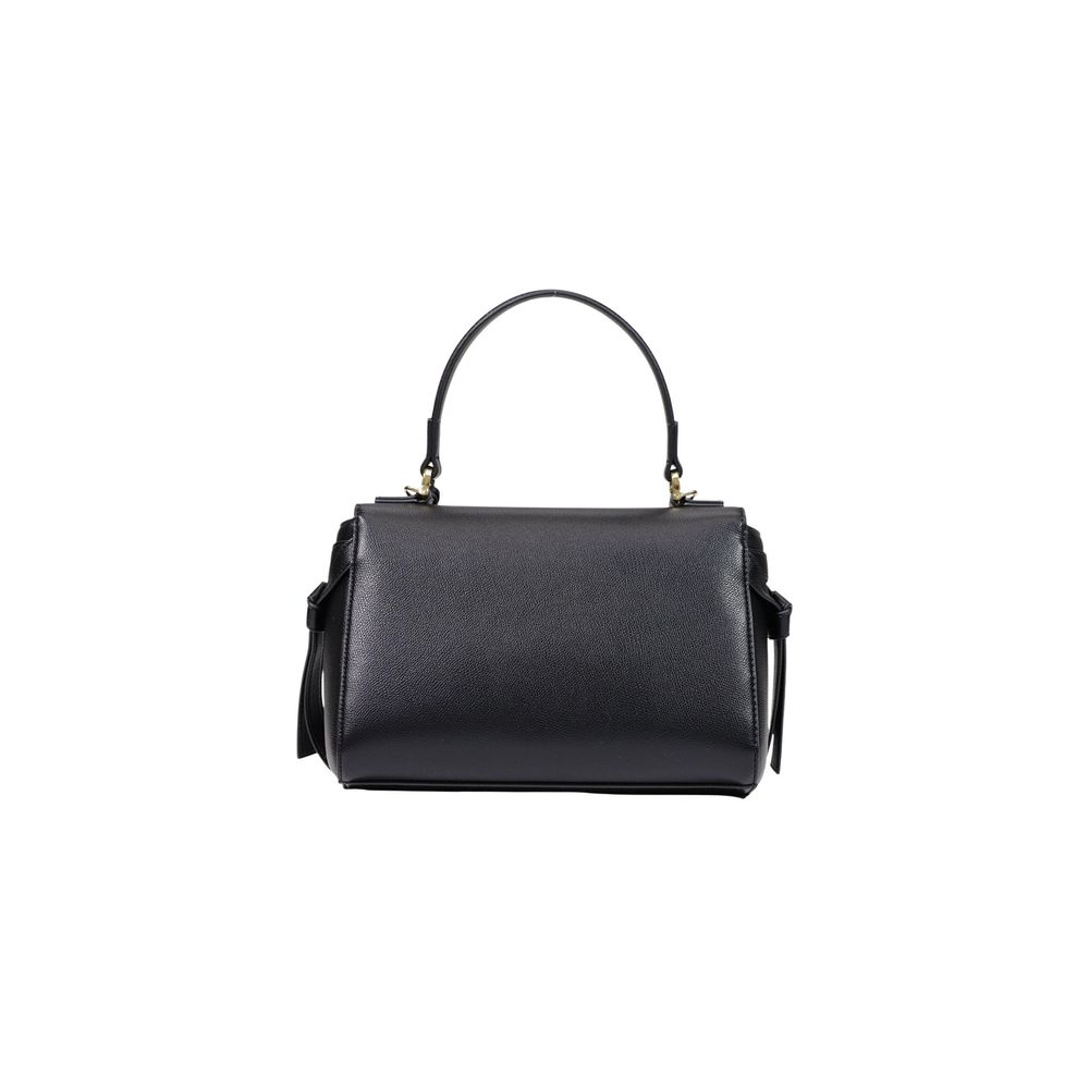Medium Crossbody Flap Handbag by Love Moschino for women in polyethylene & polyurethane black, gold & signature presents a ornamental silhouette, showcasing a secure flap, ample , and versatile crossbody-strap, shoulder-strap, handle & adjustable-strap for a ornamental finish.
