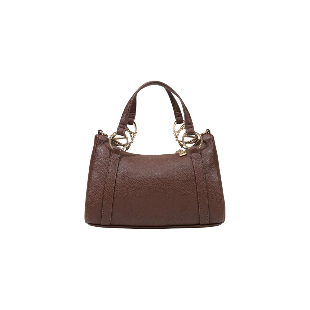 Love Moschino Heart Pebbled Poly Leather Small Evening Handbag - Brown Gold