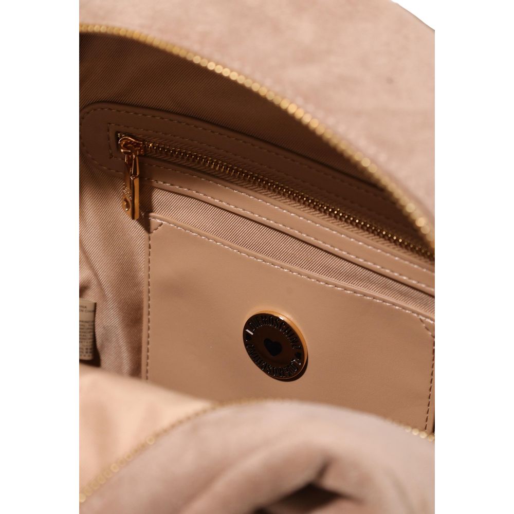 Backpack by Love Moschino for women in stretch polyester beige features an stately silhouette from the Stretch Polyester Backpack range, with a secure zipper, ample , and versatile backpack-strap & adjustable-strap.