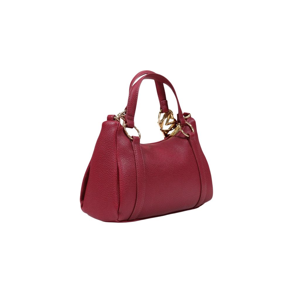 This Small Evening Handbag by Love Moschino for women in pebbled poly leather and gold & purple presents a sculptural silhouette featuring a secure zipper, ample , and versatile handle for a sculptural finish.