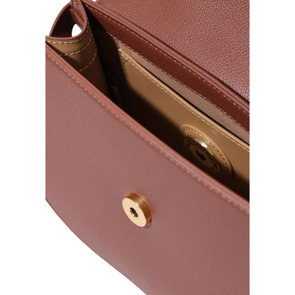 Love Moschino Polyethylene & Polyurethane Small Evening Flap Handbag - Brown Gold Signature