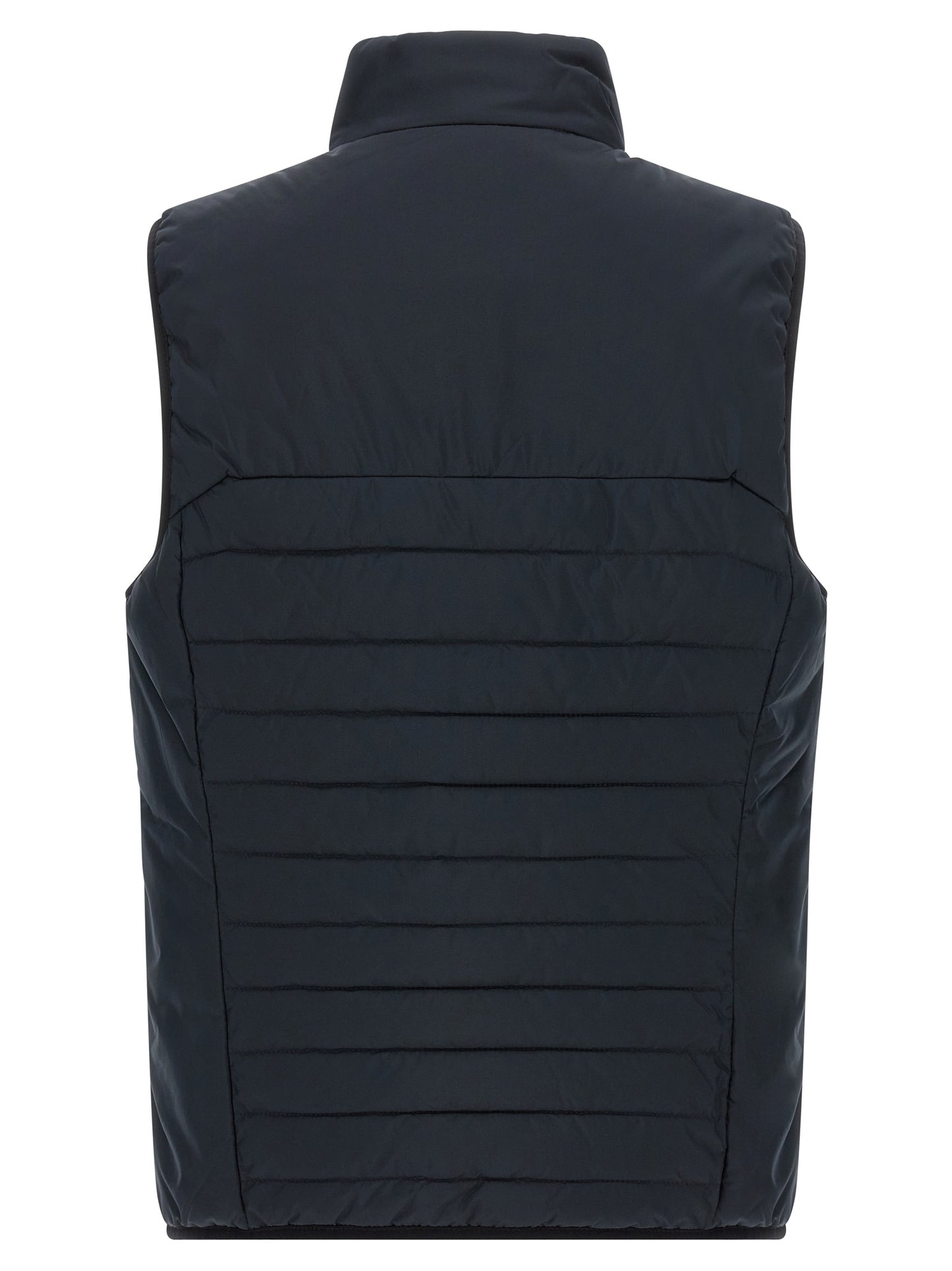 Vest by Hugo Boss for men in polyester navy features an on trend silhouette, showcasing a sophisticated and premium pockets for a truly on trend finish.