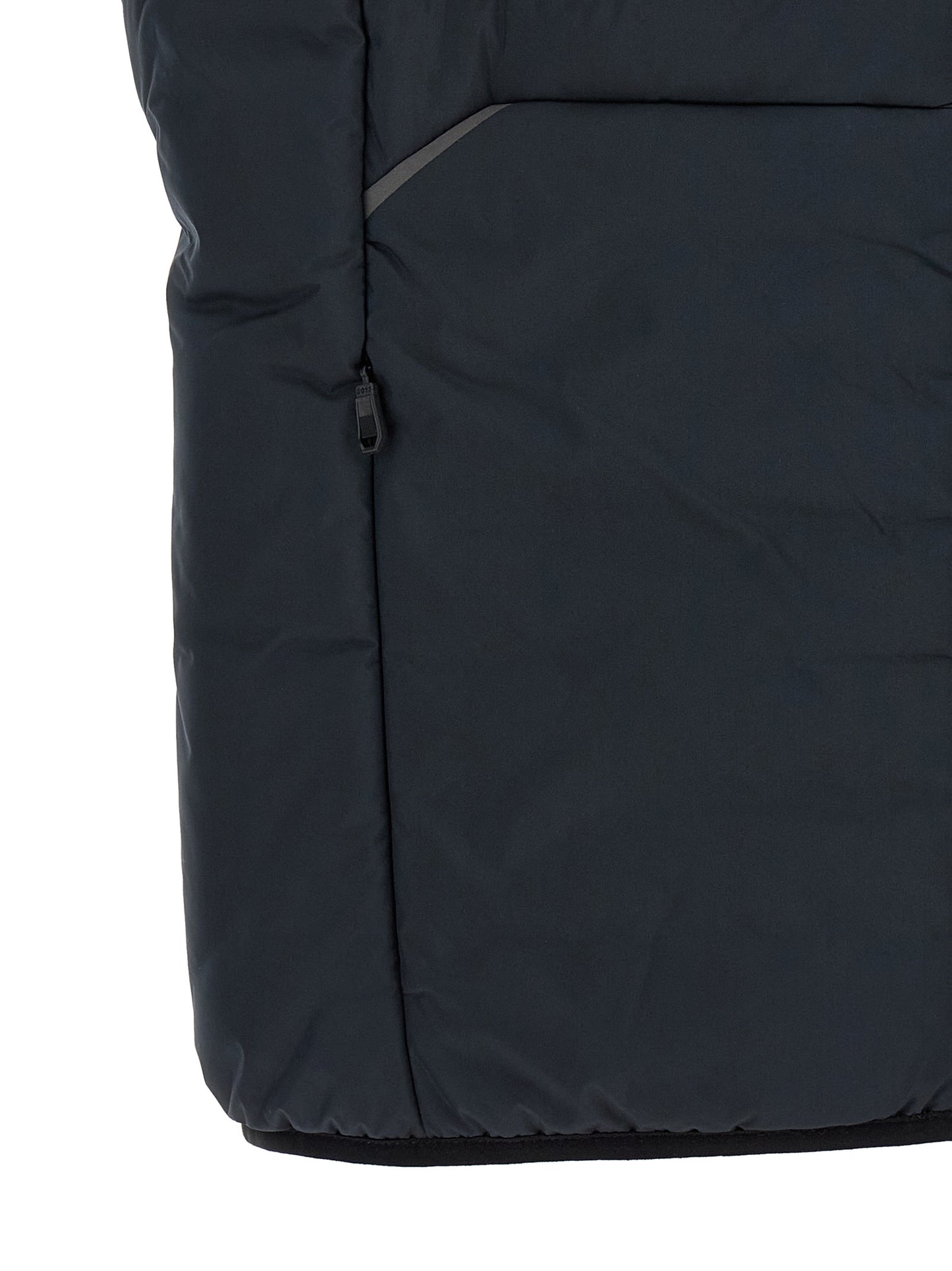 Vest by Hugo Boss for men in polyester navy features a chic silhouette, expertly detailed with a refined and premium pockets for a truly chic look.