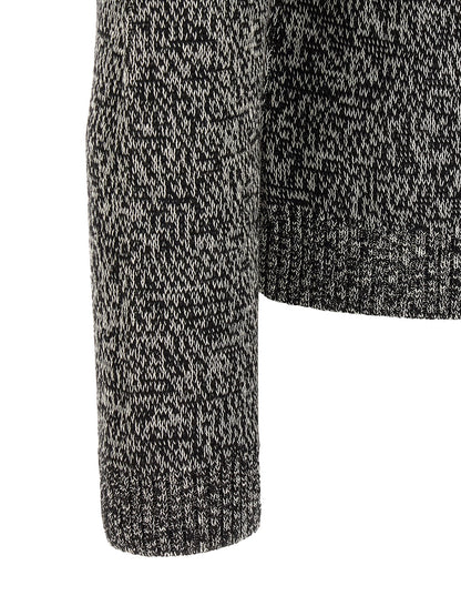 Cardigan by Valentino Garavani for men in virgin wool & cotton bicolour, black & white showcases a luxurious silhouette, meticulously detailed with a sophisticated and for a refined finish.