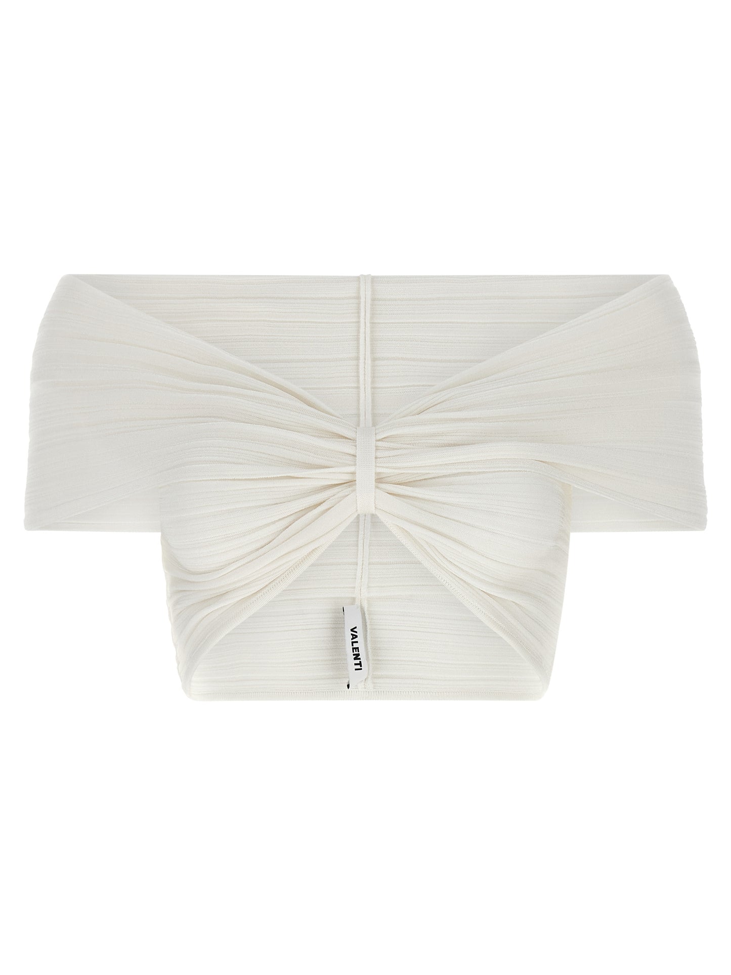 T-Shirt by ANTONINO VALENTI for women in stretch polyamide viscose white features an edgy silhouette, meticulously detailed with a sophisticated sleeveless and for a truly edgy finish.