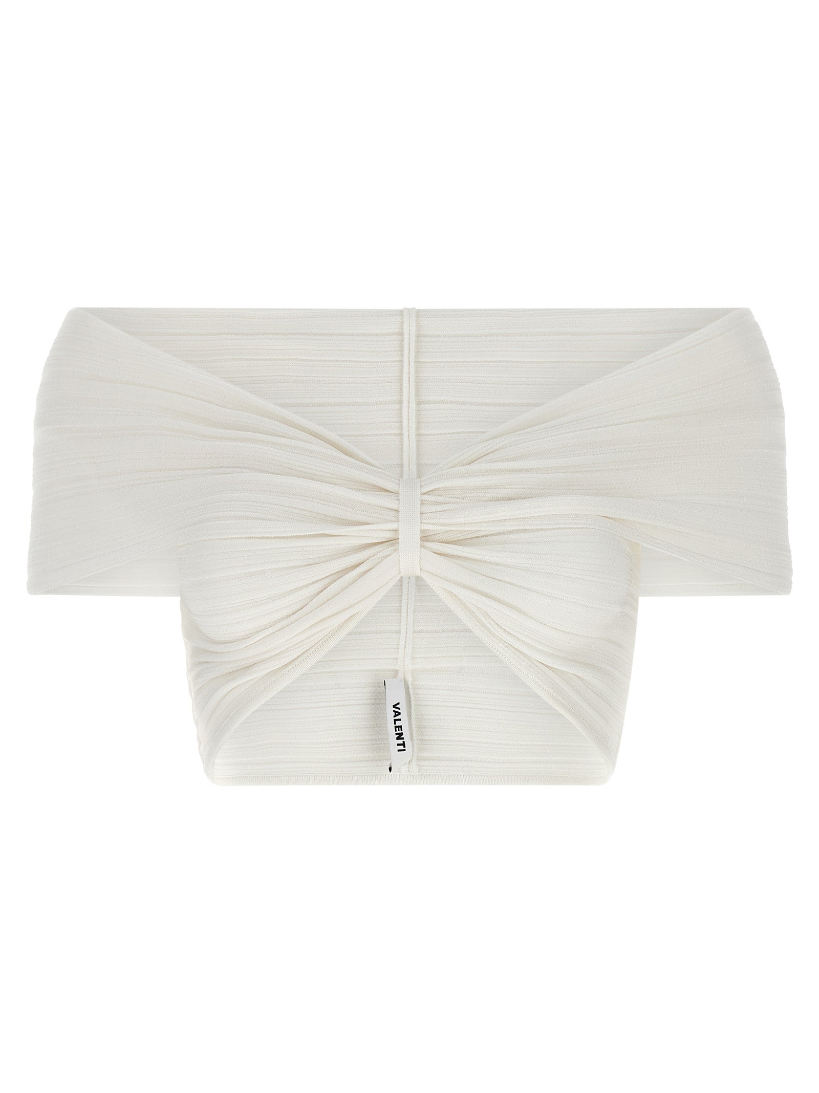 T-Shirt by ANTONINO VALENTI for women in stretch polyamide viscose white features an edgy silhouette, meticulously detailed with a sophisticated sleeveless and for a truly edgy finish.