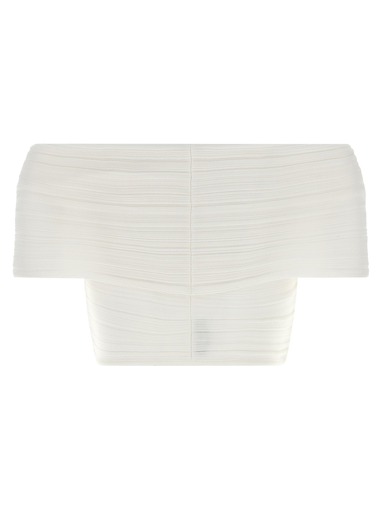 T-Shirt by ANTONINO VALENTI for women in stretch polyamide viscose white showcases a unassuming silhouette, artfully detailed with a refined and unassuming for a sophisticated, contemporary look.