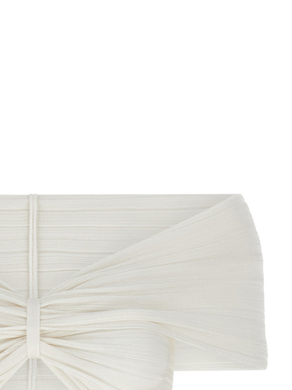 T-Shirt by ANTONINO VALENTI for women in stretch polyamide viscose white showcases a dramatic silhouette, elegantly detailed with a dramatic and for a truly dramatic finish.