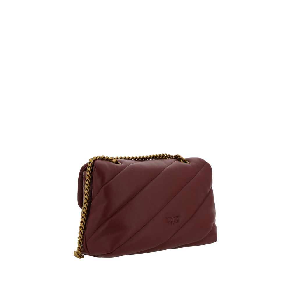 Quilted Shoulder Bag by PINKO for women in bos taurus calf leather gold, multicolor, signature & monogram features a effortless sophistication silhouette, secured by a magnetic & button with ample built-in-compartments and versatile shoulder-strap for a effortless sophistication finish.
