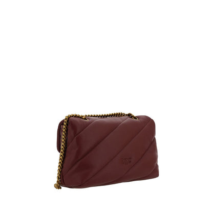 Quilted Shoulder Bag by PINKO for women in bos taurus calf leather gold, multicolor, signature & monogram features a effortless sophistication silhouette, secured by a magnetic & button with ample built-in-compartments and versatile shoulder-strap for a effortless sophistication finish.