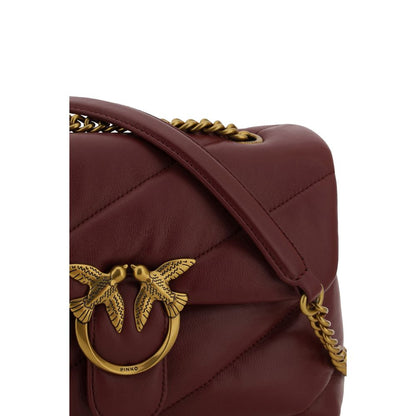 Quilted Shoulder Bag by PINKO for women in bos taurus calf leather gold, multicolor, signature & monogram showcases a enviable silhouette, artfully detailed with a secure magnetic & button, organized built-in-compartments, and versatile shoulder-strap for a enviable look.