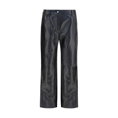Pants by Magda Butrym for women in sheep leather black features a utilitarian straight-leg & regular-fit with a utilitarian long and high rise to create a sophisticated, premium look.