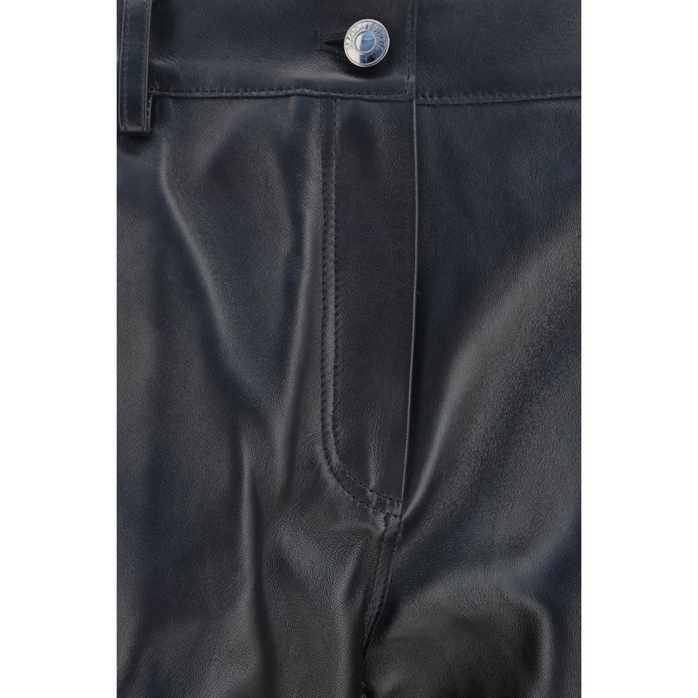 Pants by Magda Butrym for women in sheep leather black features an on trend silhouette with a high rise and straight-leg & regular-fit cut in an elegant long for a sophisticated look.