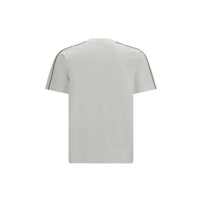 T-Shirt by Burberry for men in cotton white showcases a fashionable silhouette, elegantly detailed with a fashionable and crew neckline for a sophisticated, high-fashion look.