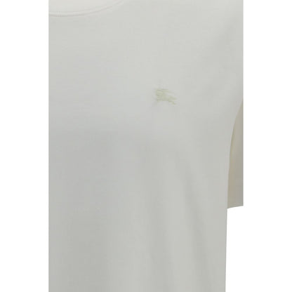 T-Shirt by Burberry for men in cotton white showcases a unassuming silhouette, artfully detailed with a refined crew neckline and unassuming for a sophisticated, contemporary look.