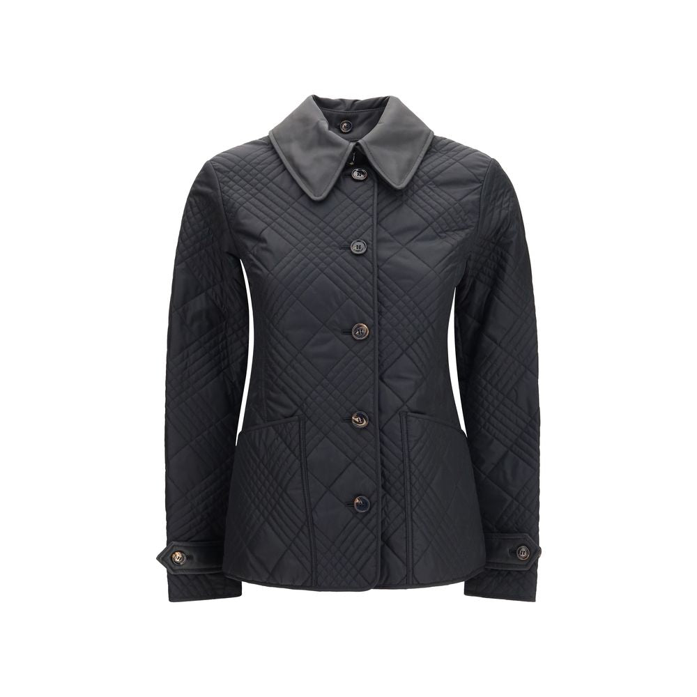 Overcoat by Burberry for women in nylon leather beige, black, sand, patterned & signature features a cosy chic silhouette, artfully detailed with a sophisticated and premium lightweight for a cosy chic finish.