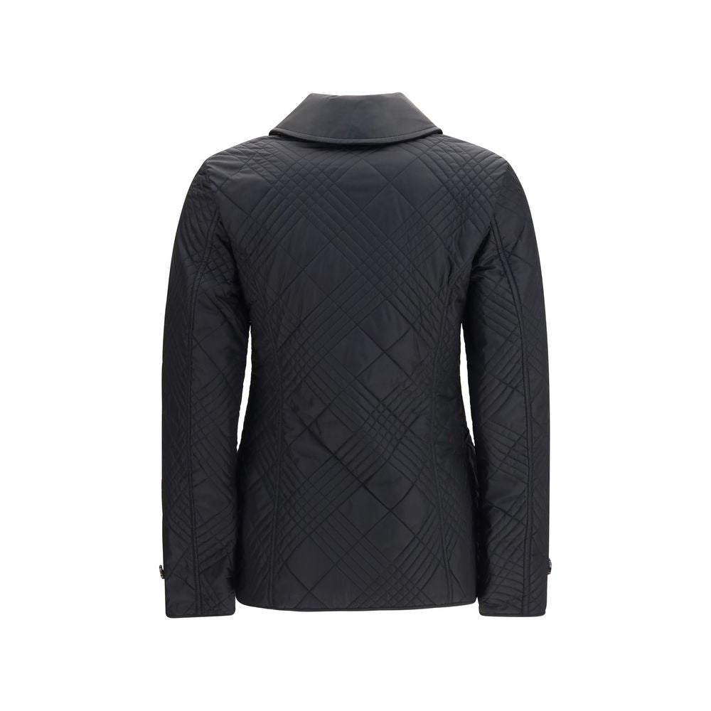 Overcoat by Burberry for women in nylon leather beige, black, sand, patterned & signature features a contemporary silhouette showcasing a contemporary and refined lightweight for a sophisticated finish.