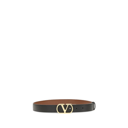 Belt by Valentino Garavani for women in bos taurus calfskin leather black & signature presents a artisanal silhouette from the V Logo Bos Taurus Calfskin Leather Belt collection, showcasing an artisanal design and refined craftsmanship for a artisanal look.