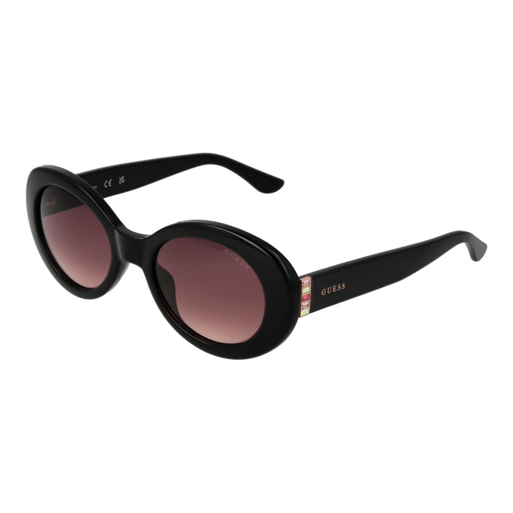Guess Oval Gradient Dark-Tint Plastic Sunglasses - Black