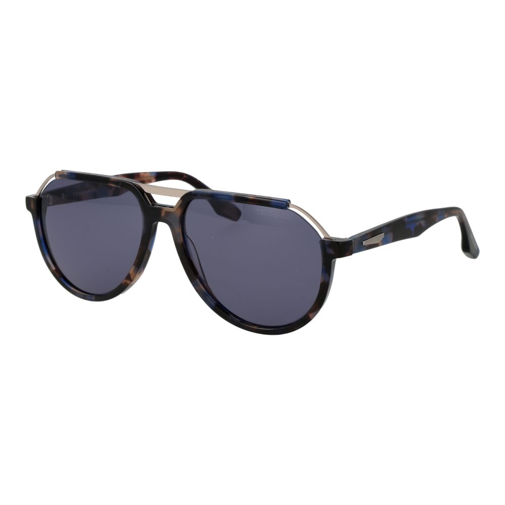 Trussardi Aviator Non-Polarized Dark-Tint Stainless Steel & Acetate Sunglasses - Brown