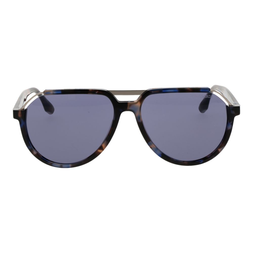 Trussardi Aviator Non-Polarized Dark-Tint Stainless Steel & Acetate Sunglasses - Brown