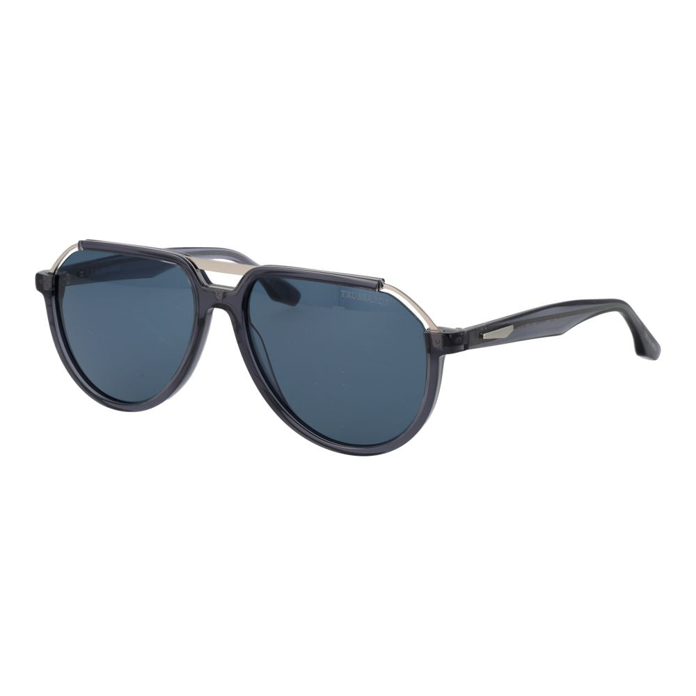 Trussardi Aviator Non-Polarized Dark-Tint Stainless Steel & Acetate Sunglasses - Grey
