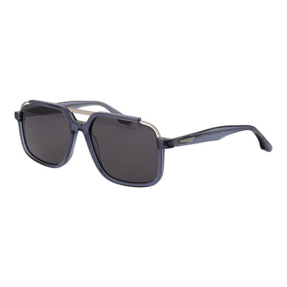 Trussardi Square Non-Polarized Dark-Tint Stainless Steel & Acetate Sunglasses - Blue