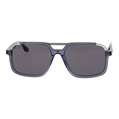 Trussardi Square Non-Polarized Dark-Tint Stainless Steel & Acetate Sunglasses - Blue