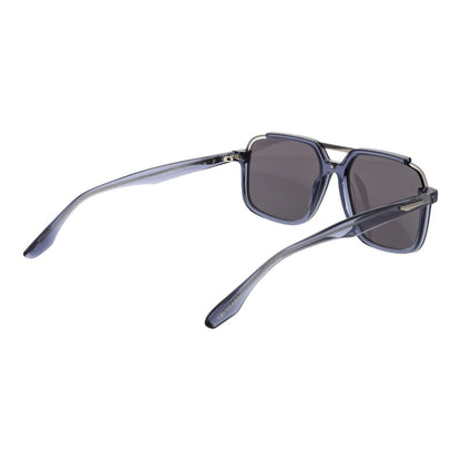 Trussardi Square Non-Polarized Dark-Tint Stainless Steel & Acetate Sunglasses - Blue