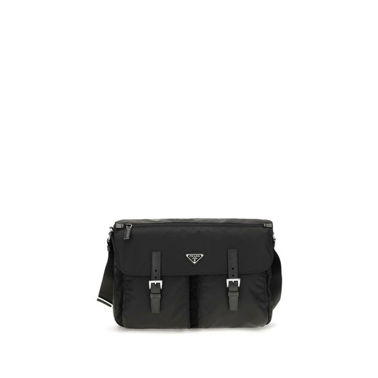 Flap Backpack by Prada for men in nylon black features a fashionable silhouette, showcasing the Nylon Flap Backpack design with a secure flap & zipper, ample , and versatile shoulder-strap, backpack-strap & handle.