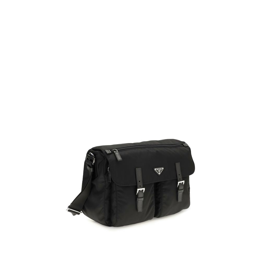 Flap Backpack by Prada for men in nylon black features a effortlessly chic Nylon Flap Backpack design, showcasing a secure flap & zipper, ample , and versatile shoulder-strap, backpack-strap & handle for a effortlessly chic finish.