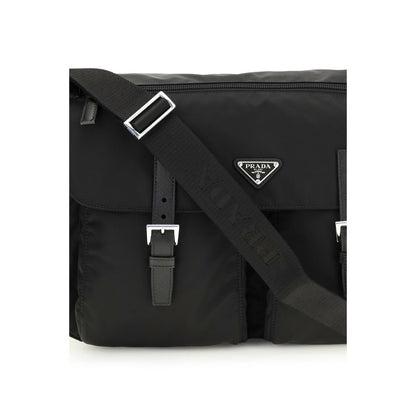 Flap Backpack by Prada for men in nylon black showcases a urban-chic Nylon Flap Backpack design, featuring a secure flap & zipper with urban-chic and versatile shoulder-strap, backpack-strap & handle.