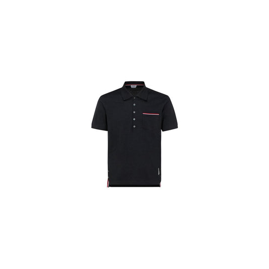 This Polo Shirt by Thom Browne for men in cotton gray presents a flawless silhouette, showcasing flawless detailing and a refined for a truly flawless aesthetic.