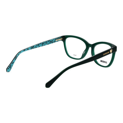 Eyeglasses Frames by Love Moschino for women in multicolor features an refined silhouette, showcasing a sophisticated green coloured frame and refined full-frame frame design for a refined look.