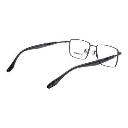 Eyeglasses Frames by Trussardi for men in gray features an refined silhouette, showcasing the refined gunmetal coloured frame and sophisticated full-frame frame design.