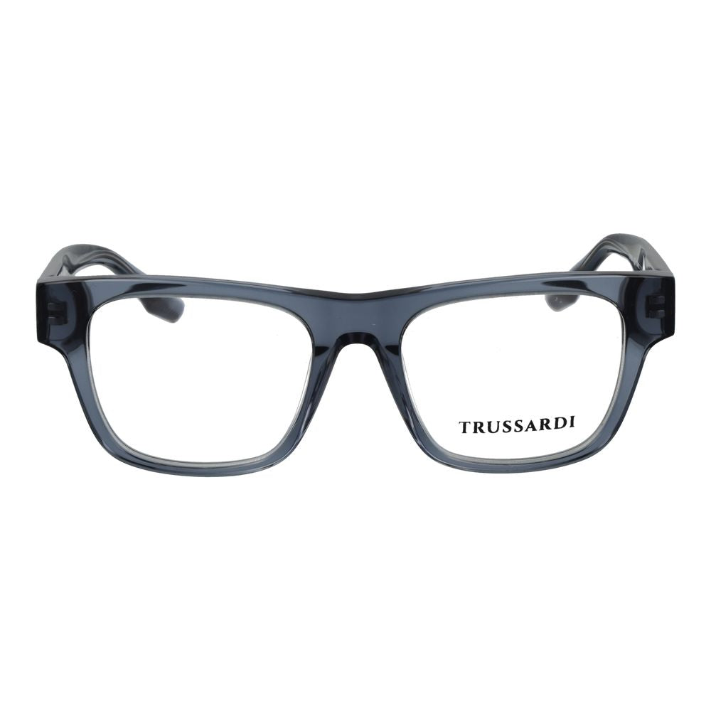 Eyeglasses Frames by Trussardi for men in gray features an refined silhouette, showcasing a sophisticated gray coloured frame and refined full-frame frame design for a refined look.