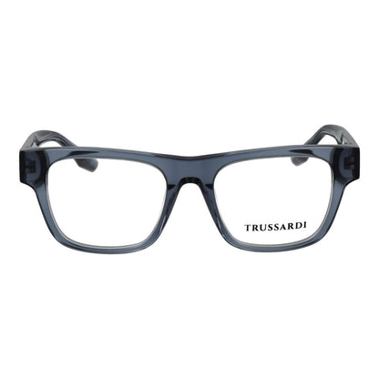 Eyeglasses Frames by Trussardi for men in gray features an refined silhouette, showcasing a sophisticated gray coloured frame and refined full-frame frame design for a refined look.