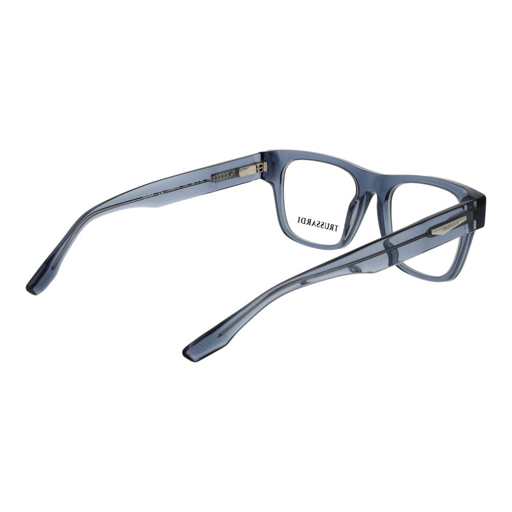 Eyeglasses Frames by Trussardi for men in gray features a refined silhouette, showcasing a refined gray coloured frame and full-frame frame design for a sophisticated, premium look.