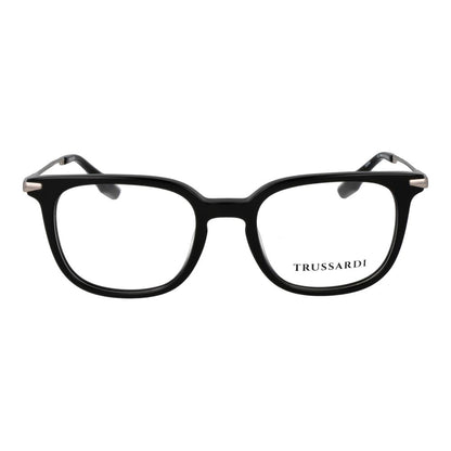 Eyeglasses Frames by Trussardi for men in acetate black showcases a refined full-frame frame design with a refined black coloured frame finish for a refined and sophisticated look.