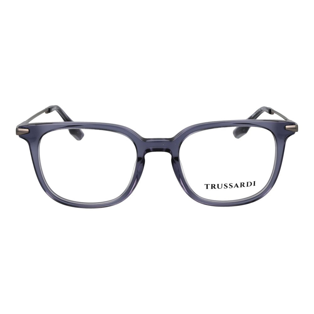 Eyeglasses Frames by Trussardi for men in acetate blue features an refined silhouette, showcasing the refined blue coloured frame and sophisticated full-frame frame design.