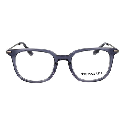 Eyeglasses Frames by Trussardi for men in acetate blue features an refined silhouette, showcasing the refined blue coloured frame and sophisticated full-frame frame design.